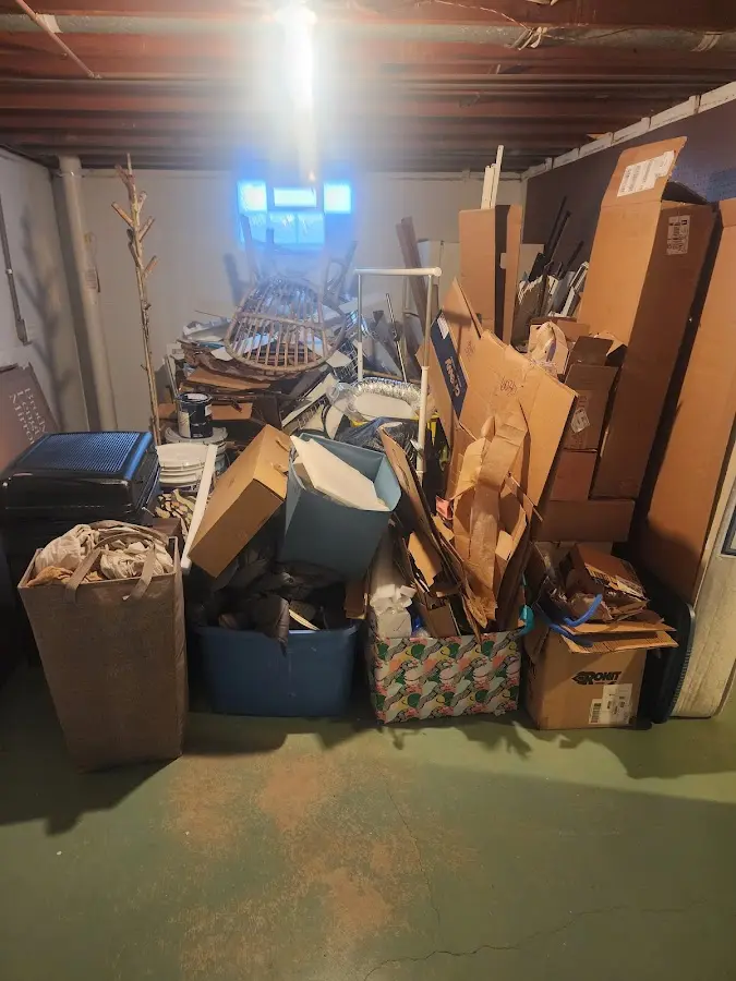 Roll-off dumpster container at job site for Cleanout Dumpster Rental in Hereford